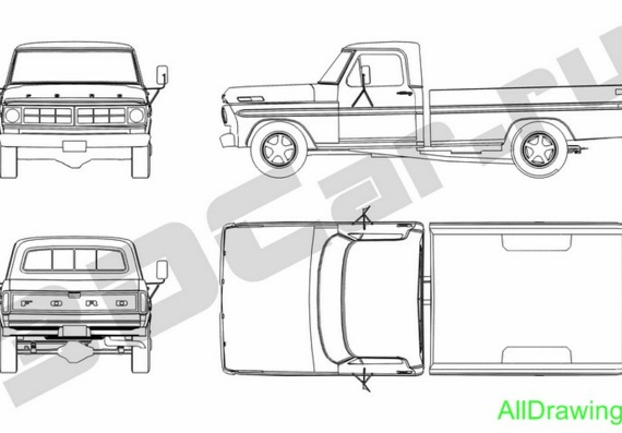 Fords F-150 (1978) (Ford of F-150 (1978)) are drawings of the car
